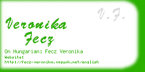 veronika fecz business card